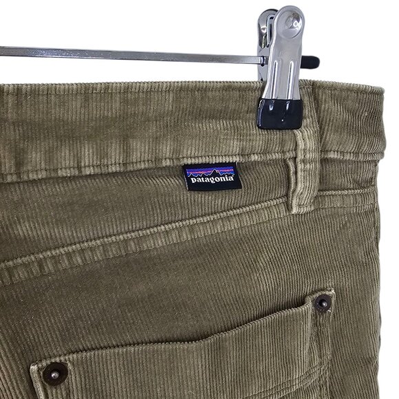 Patagonia Womens Fitted Corduroy Pants 55055, Organic Cotton, Green Khaki, Sz 28 - Picture 3 of 10